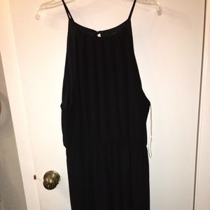 Black flowly cocktail dress